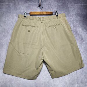 Turnbury‎ Shorts Mens 36 Khaki Pleated Dress Classic Fit European Fabric Pockets